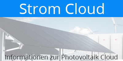 Photovoltaik Strom Cloud